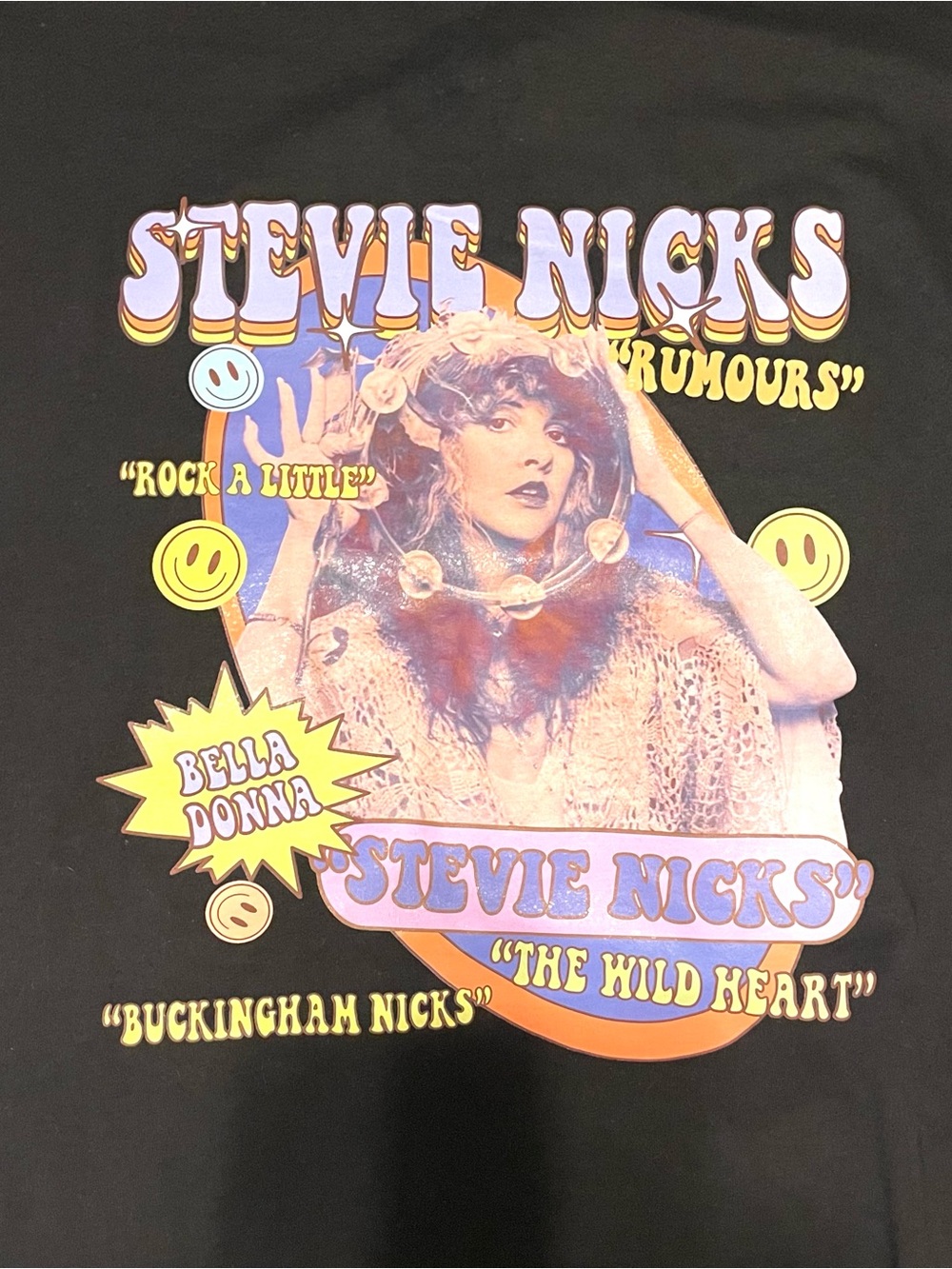 Custom Up-Cycle Stevie Nicks Graphic Pullover with Kantha Sleeves L-2X - Picture 2 of 16
